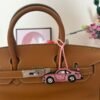 Pink Porsche bag charm