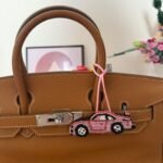 Pink Porsche bag charm